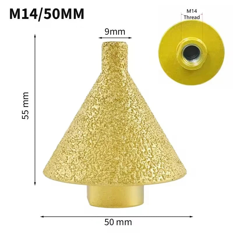 M10/ M14 diamond chamfer core drill bit Enlarged Hole Beveling Grinding tools 38mm 50mm for Granite Marble Tiles stone cutting