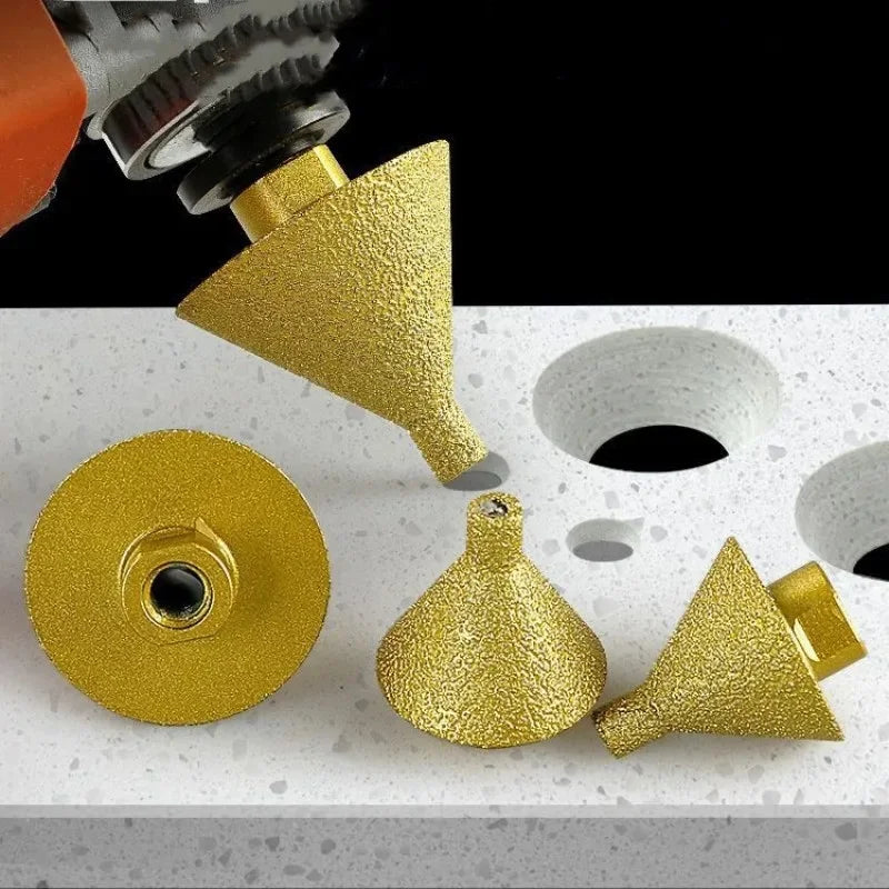 M10/ M14 diamond chamfer core drill bit Enlarged Hole Beveling Grinding tools 38mm 50mm for Granite Marble Tiles stone cutting