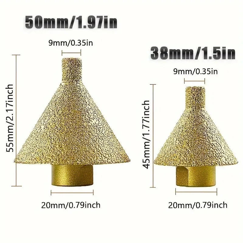 M10/ M14 diamond chamfer core drill bit Enlarged Hole Beveling Grinding tools 38mm 50mm for Granite Marble Tiles stone cutting