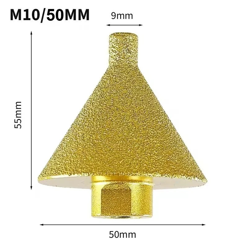 M10/ M14 diamond chamfer core drill bit Enlarged Hole Beveling Grinding tools 38mm 50mm for Granite Marble Tiles stone cutting